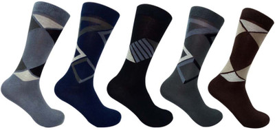 KHI Men Self Design Calf Length(Pack of 5)