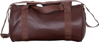

LS Letsshop New Leather Look Multi-purpose Gym Bag Brown STYLISH GYM BAG(Brown, Kit Bag
