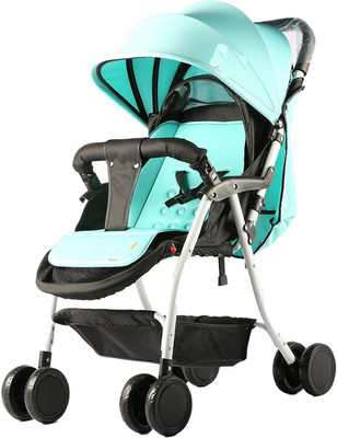 

Baybee Alexa Baby Stroller Pram with 3 position recline exclusively for kids comfort Stroller | 3 point safety harness for kids stroller | Front wheels with suspension and 360Â° swivel and Lock / stopper|Weight Upto 15 to 20kg| Adjustable- removable canop