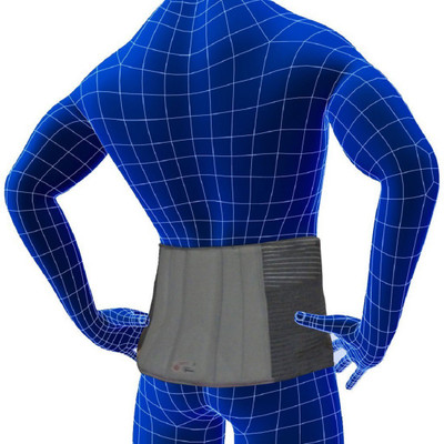 

Krikish Lumbo Sacral belt contour (LS Belt )with double support SMALL Lumbar Support (, Grey
