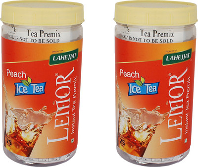 

Lemor Pack of 2 Instant Peach Jar Peach Iced Tea Plastic Bottle(500 g)