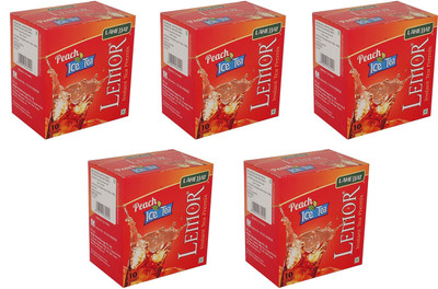 

Lemor pack of Instant (5 Pack of 10 Sachets) Peach Iced Tea Bags Box(40 g)