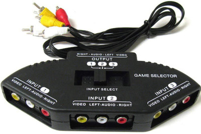 

Power Light TV-out Cable 3 INPUT 1 OUTPUT RCA SELECTOR(Multicolor, For TV)
