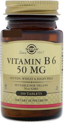 

Solgar Solgar, Vitamin B6, 50 mg, 100 Tablets(100 No)