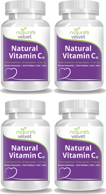 

Natures Velvet Lifecare Natural Vitamin C, 500mg, 60 Veggie Capsules - Pack of 4(240 No)