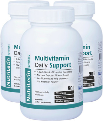 

NutriLeon Multivitamin Daily with Spirulina, Ginseng, Pine Bark Extract 270 Tablets(270 No)