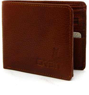 

Orbit Men Tan Genuine Leather, Fabric Wallet(13 Card Slots)