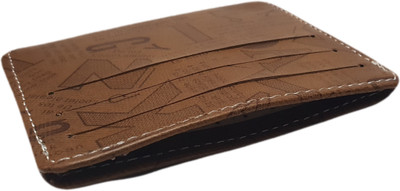 

Jeezbier Boys Brown Artificial Leather Card Holder(6 Card Slots)