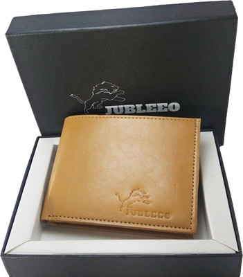 

jubleeo Men Khaki Genuine Leather Wallet(3 Card Slots)