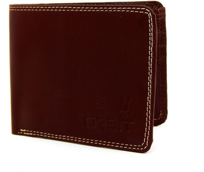 

Orbit Men Brown Genuine Leather, Fabric Wallet(6 Card Slots)