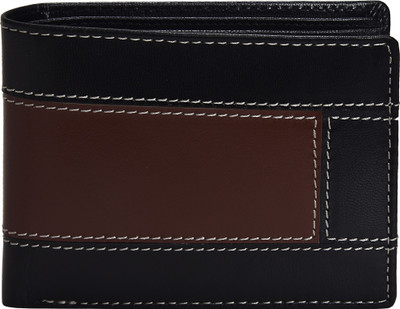 

Peseta Men Black Genuine Leather Wallet(8 Card Slots)