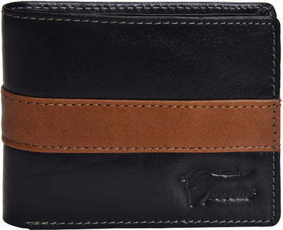 

Peseta Men Black Genuine Leather Wallet(8 Card Slots)