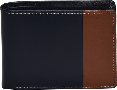 

Peseta Men Blue Genuine Leather Wallet(8 Card Slots), Navy