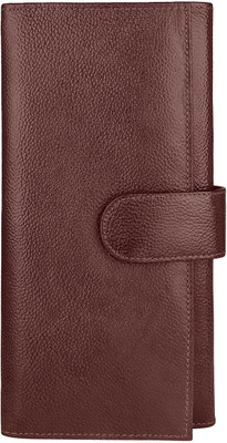 

ALW Men Brown Genuine Leather Document Holder(6 Card Slots), Dark brown