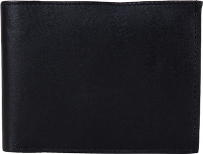 Craftwood Men Black Genuine Leather Wallet(5 Card Slots)