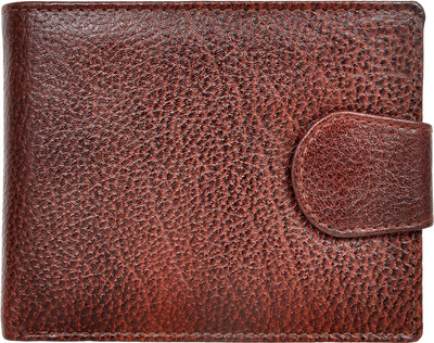 Ajeraa Men Brown Genuine Leather Wallet(4 Card Slots)