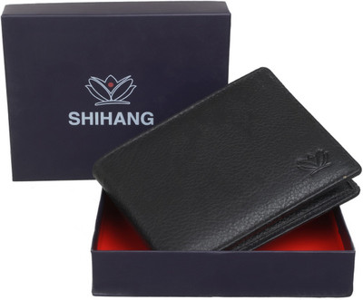 

SHIHANG Men Casual, Formal Black Genuine Leather Wallet(8 Card Slots)
