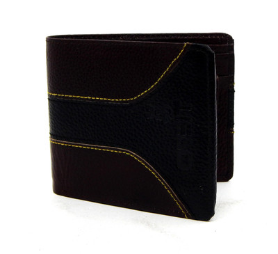

Orbit Men Brown Genuine Leather, Fabric Wallet(5 Card Slots)