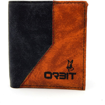 

Orbit Men Black Genuine Leather, Fabric Wallet(4 Card Slots)