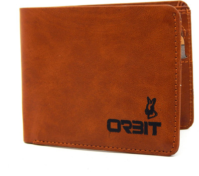 

Orbit Men Tan Genuine Leather, Fabric Wallet(4 Card Slots)