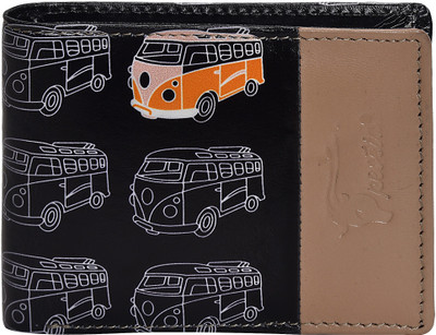 

Peseta Men Black Genuine Leather Wallet(4 Card Slots)