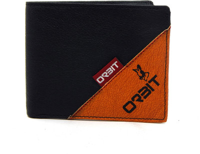 

Orbit Men Black Genuine Leather, Fabric Wallet(3 Card Slots)
