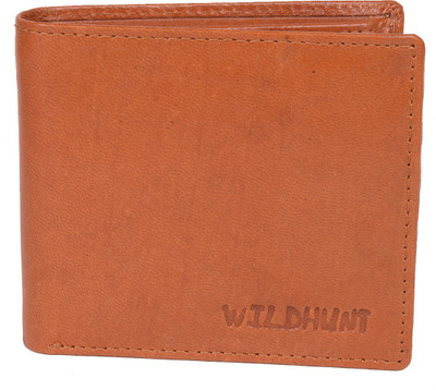 

Wildhunt Men Tan Genuine Leather Wallet(7 Card Slots)