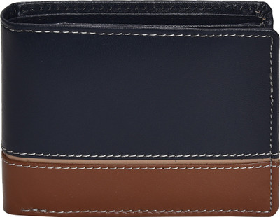 

Peseta Men Blue Genuine Leather Wallet(8 Card Slots), Navy