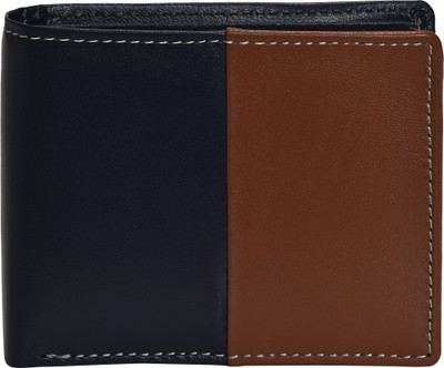 

Peseta Men Blue Genuine Leather Wallet(8 Card Slots), Navy