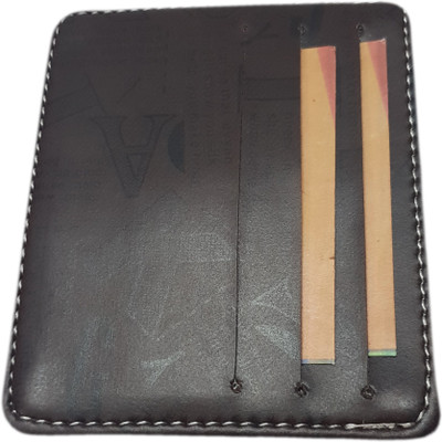 

Jeezbier Boys Brown Artificial Leather Card Holder(6 Card Slots), Dark brown