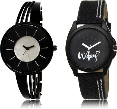 

The Shopoholic Best Combo Pack Black And Silver Dial Analog Watch For Girls Stylish Watch For Girls Watch - For Women