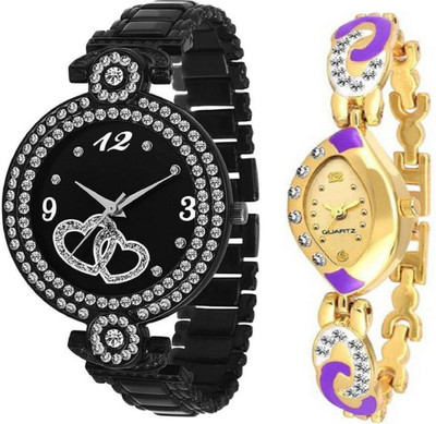 

TRUE KART COMBO PACK 2 BLACK NEW AWOSOME LOOK PARIS STYLO COLLECTION Watch - For Women