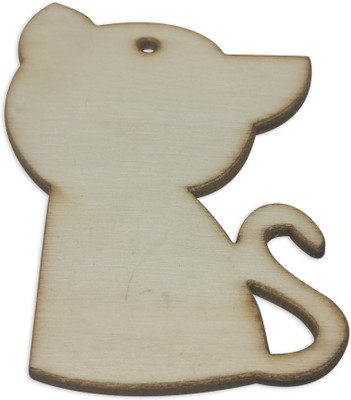 

Aumni Crafts Large Wooden Craft Jewellery Pendants Flat Base Scrapbooking DIY Keychain 80x55x2mm Cat Wood Color (Pack of 5 pieces)