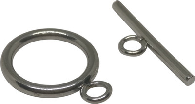 

Aumni Crafts Jewellery Making Toggle Clasps Tarnish Resistant Stainless Steel 20x15x2mm Round Silver Color (Pack of 5 sets, 1 Toggle & Bar/set)