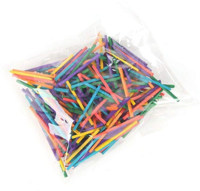 

kraftmasters ELECTROPRIME Lot 200Pcs Colored Wood Match Sticks Kids Assembling Arts Crafts Colorful