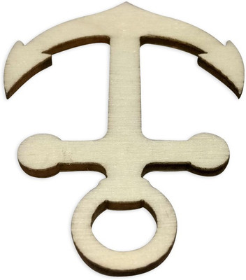 

Aumni Crafts Large Wooden Craft Jewellery Pendants Flat Base Scrapbooking DIY Keychain 60x40x2mm Anchor Wood Color (Pack of 5 pieces)