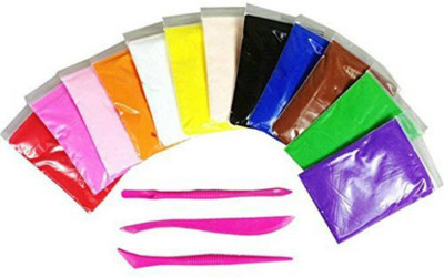 

Bubbly Giggles Super-Light Modeling Air Dry Magic Clay Plasticine with Tools for Kids/Teens Children Play dough - Non Toxic (12 Color Pcs)