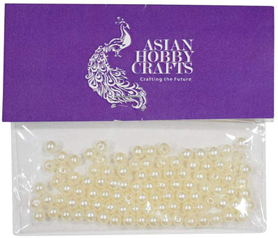 

AsianHobbyCrafts Plastic Pearl Beads (100 Pieces, 8mm)