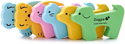 

SYGA Set of 6 Baby Proofing Door Stoppers With Bright Colorful Animals for Child Safety Door Gaurd(Multicolor)