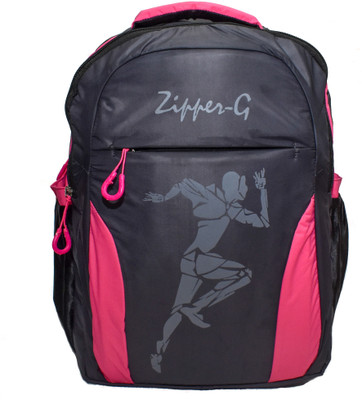 

Zipper-G Pink & Grey Casual 30 Backpack(Pink, Grey), Grey;pink