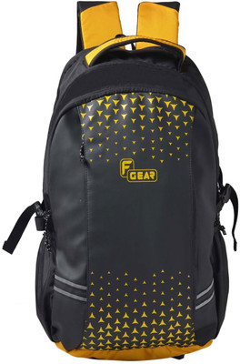 

F Gear Lone Wolf with Rain Cover 34.0 L Laptop Backpack(Black, Yellow)