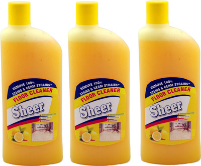 

sheer Disinfectant Floor Cleaner 3X425ml Lemon Lemon(1275 ml, Pack of 3)