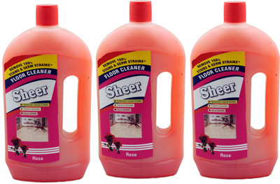 

sheer Disinfectant Floor Cleaner 3X900ml Rose Rose(2700 ml, Pack of 3)