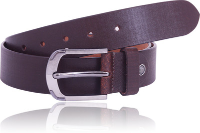 

Earnam Men Formal, Evening Brown Genuine Leather Belt