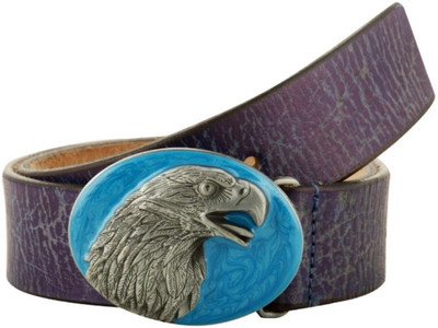 

Creative Crafts Men & Women Blue Genuine Leather Belt