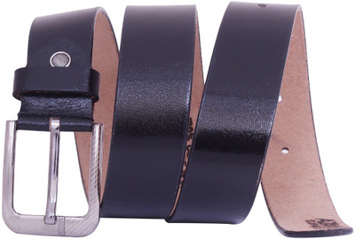 

Earnam Men Formal Black Genuine Leather Belt