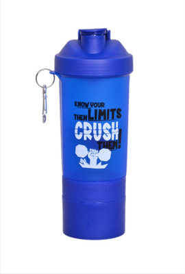 

SPORTSHOLIC Gym Protein Shaker Bottle With Two Storage Compartments For Gym Fitness Men Women 600 Shaker(Pack of 1, Blue)