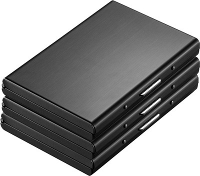 

Flipkart SmartBuy Exclusive Black |Pack of 3| Water-Resistant Stainless Steel Wallet For Men & Women 6 Card Holder(Set of 3, Black)