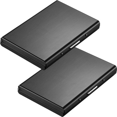 

Flipkart SmartBuy Exclusive Black |Pack of 2| Water-Resistant Stainless Steel Wallet For Men & Women 6 Card Holder(Set of 2, Black)