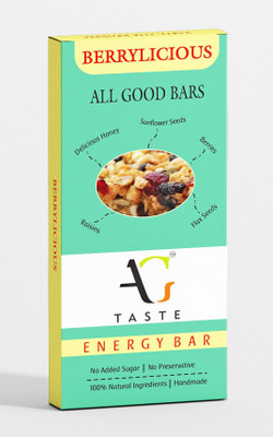 

AG Taste Berrylicious - All Natural Energy Bars(Pack of 12 bars)(30 g, Box, Pack of 12)